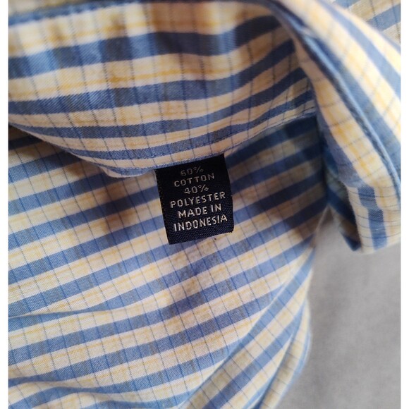 Men's U.S. Polo Assn Slim Fit Long Sleeve Dress Shirt White Blue Large - Picture 6 of 6